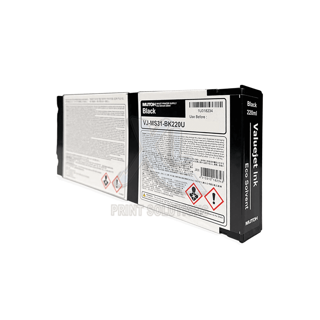 Mutoh VJ-MS31-BK220E Black 220 ml Eco Solvent inktcartridge